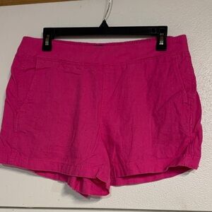 GAP WOMENS HOT PINK LINEN SHORTS LARGE